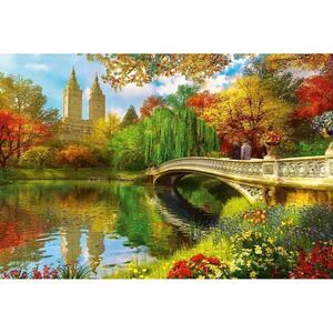 Premium Puzzles Bow Bridge Central Park 1000 pc Jigsaw Puzzle, GUC